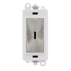 Click Scolmore - Click GridPro 20Ax 2 Way Retractive Keyswitch Module White Satin Chrome (GM2014PWSC)
