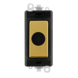 Click Scolmore - Click GridPro 20A Flex Outlet Module Black Polished Brass (GM2017BKBR)