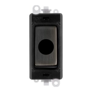 Click Scolmore - Click GridPro 20A Flex Outlet Module Black Insert Metal Matt Bronze (GM2017BKBZ)