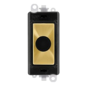 Click Scolmore - Click GridPro 20A Flex Outlet Module Black Satin Brass (GM2017BKSB)