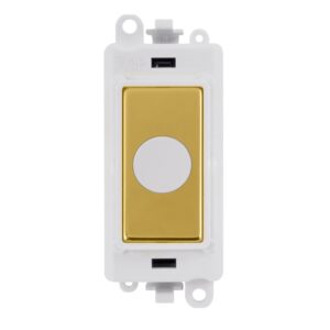 Click Scolmore - Click GridPro 20A Flex Outlet Module White Polished Brass (GM2017PWBR)