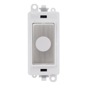 Click Scolmore - Click GridPro 20A Flex Outlet Module White Stainless Steel (GM2017PWSS)