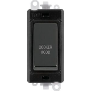 Click Scolmore - Click GridPro 20Ax Double Pole Switch Module Black Black Nickel Cooker Hood (GM2018BKBN-CH)