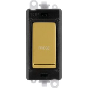 Click Scolmore - Click GridPro 20Ax Double Pole Switch Module Black Polished Brass Fridge (GM2018BKBR-FD)
