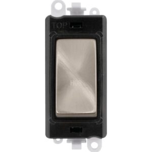 Click Scolmore - Click GridPro 20Ax Double Pole Switch Module Black Brushed Stainless Hob (GM2018BKBS-HB)