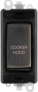Click Scolmore - Click GridPro 20Ax Double Pole Switch Module Black Matt Bronze Cooker Hood (GM2018BKBZ-CH)