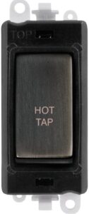 Click Scolmore - Click GridPro 20Ax Double Pole Switch Module Black Matt Bronze Hot Tap (GM2018BKBZ-HT)