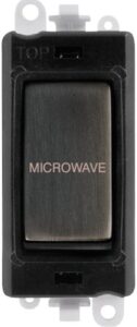 Click Scolmore - Click GridPro 20Ax Double Pole Switch Module Black Matt Bronze Microwave (GM2018BKBZ-MW)