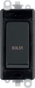 Click Scolmore - Click GridPro 20Ax Double Pole Switch Module Black Matt Black Boiler (GM2018BKMB-BL)