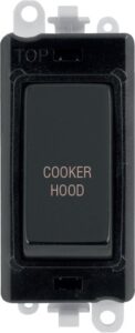 Click Scolmore - Click GridPro 20Ax Double Pole Switch Module Black Matt Black Cooker Hood (GM2018BKMB-CH)