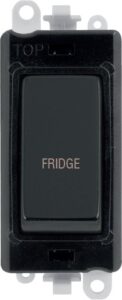 Click Scolmore - Click GridPro 20Ax Double Pole Switch Module Black Matt Black Fridge (GM2018BKMB-FD)