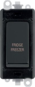 Click Scolmore - Click GridPro 20Ax Double Pole Switch Module Black Matt Black Fridge Freezer (GM2018BKMB-FF)