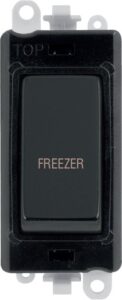 Click Scolmore - Click GridPro 20Ax Double Pole Switch Module Black Matt Black Freezer (GM2018BKMB-FZ)