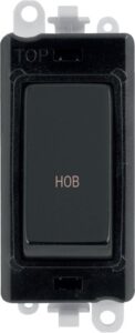Click Scolmore - Click GridPro 20Ax Double Pole Switch Module Black Matt Black Hob (GM2018BKMB-HB)