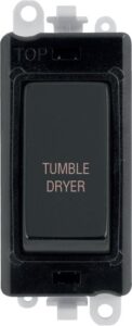 Click Scolmore - Click GridPro 20Ax Double Pole Switch Module Black Matt Black Tumble Dryer (GM2018BKMB-TD)