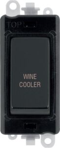 Click Scolmore - Click GridPro 20Ax Double Pole Switch Module Black Matt Black Wine Cooler (GM2018BKMB-WC)