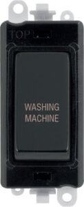 Click Scolmore - Click GridPro 20Ax Double Pole Switch Module Black Matt Black Washing Machine (GM2018BKMB-WM)