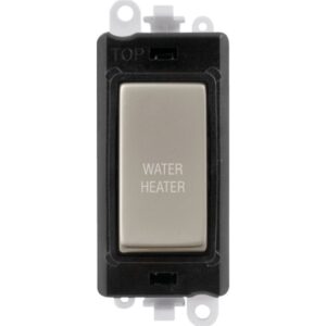 Click Scolmore - Click GridPro 20Ax Double Pole Switch Module Black Pearl Nickel Water Heater (GM2018BKPN-WH)
