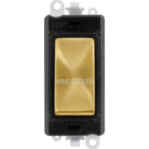 Click Scolmore - Click GridPro 20Ax Double Pole Switch Module Black Satin Brass Wine Cooler (GM2018BKSB-WC)