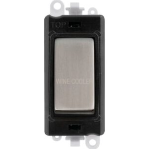 Click Scolmore - Click GridPro 20Ax Double Pole Switch Module Black Stainless Steel Wine Cooler (GM2018BKSS-WC)
