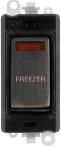 Click Scolmore - Click GridPro 20Ax Double Pole Switch With Neon Module Black Matt Bronze Freezer (GM2018NBKBZ-FZ)