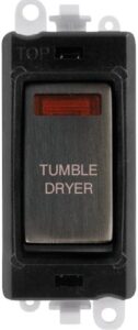 Click Scolmore - Click GridPro 20Ax Double Pole Switch With Neon Module Black Matt Bronze Tumble Dryer (GM2018NBKBZ-TD)