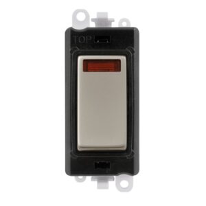 Click Scolmore - Click GridPro 20Ax Double Pole Switch With Neon Module Black Pearl Nickel (GM2018NBKPN)