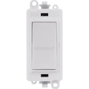 Click Scolmore - Click GridPro 20Ax Double Pole Switch Module Polar White Microwave (GM2018PW-MW)