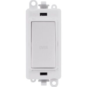 Click Scolmore - Click GridPro 20Ax Double Pole Switch Module Polar White Oven (GM2018PW-OV)