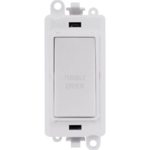 Click Scolmore - Click GridPro 20Ax Double Pole Switch Module Polar White Tumble Dryer (GM2018PW-TD)