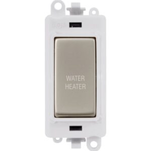Click Scolmore - Click GridPro 20Ax Double Pole Switch Module Polar White Pearl Nickel Water Heater (GM2018PWPN-WH)