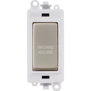 Click Scolmore - Click GridPro 20Ax Double Pole Switch Module Polar White Pearl Nickel Washing Machine (GM2018PWPN-WM)