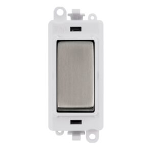 Click Scolmore - Click GridPro 20Ax Intermediate Switch Module White Stainless Steel (GM2028PWSS)