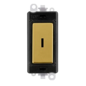 Click Scolmore - Click GridPro 20Ax Intermediate Keyswitch Module Black Polished Brass (GM2029BKBR)