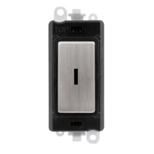 Click Scolmore - Click GridPro 20Ax Intermediate Keyswitch Module Black Stainless Steel (GM2029BKSS)
