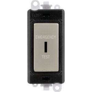 Click Scolmore - Click GridPro 20Ax Double Pole Keyswitch Emergency Test Black Pearl Nickel (GM2046BKPNET)
