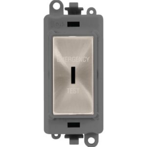 Click Scolmore - Click GridPro 20A Dp Key Switch Gy Bs Emergency Test (GM2046GYBSET)