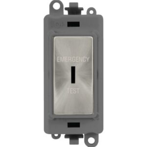 Click Scolmore - Click GridPro 20A Dp Key Switch Gy Sc Emergency Test (GM2046GYSCET)
