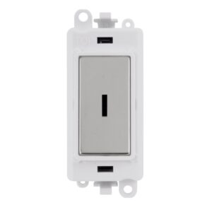Click Scolmore - Click GridPro 20Ax Double Pole Keyswitch Module White Polished Chrome (GM2046PWCH)