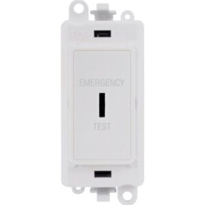 Click Scolmore - Click GridPro 20Ax Double Pole Keyswitch Emergency Test White (GM2046PWET)