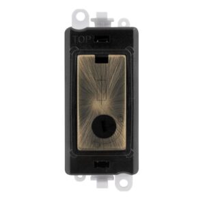 Click Scolmore - Click GridPro 13A Fused Lockable Module Black Antique Brass (GM2047-LBKAB)