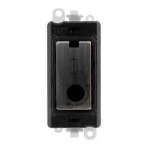 Click Scolmore - Click GridPro 13A Lockable Fuse Module Black Insert Metal Matt Bronze (GM2047-LBKBZ)