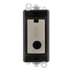 Click Scolmore - Click GridPro 13A Fused Lockable Module Black Pearl Nickel (GM2047-LBKPN)