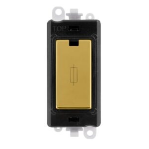 Click Scolmore - Click GridPro 13A Fused Module Black Polished Brass (GM2047BKBR)