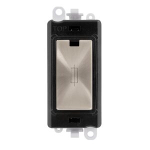 Click Scolmore - Click GridPro 13A Fused Module Black Brushed Stainless (GM2047BKBS)