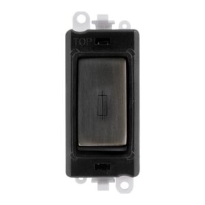 Click Scolmore - Click GridPro 13A Fuse Module Black Insert Metal Matt Bronze (GM2047BKBZ)