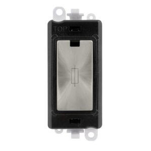 Click Scolmore - Click GridPro 13A Fused Module Black Satin Chrome (GM2047BKSC)