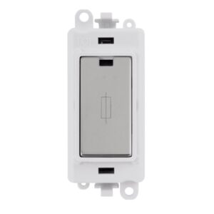 Click Scolmore - Click GridPro 13A Fused Module White Polished Chrome (GM2047PWCH)