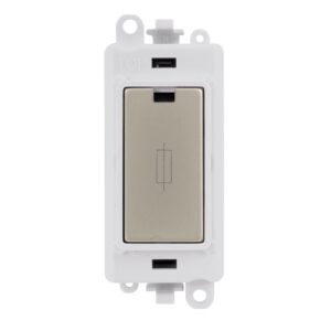 Click Scolmore - Click GridPro 13A Fused Module White Pearl Nickel (GM2047PWPN)