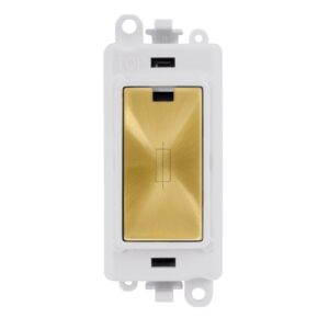 Click Scolmore - Click GridPro 13A Fused Module White Satin Brass (GM2047PWSB)